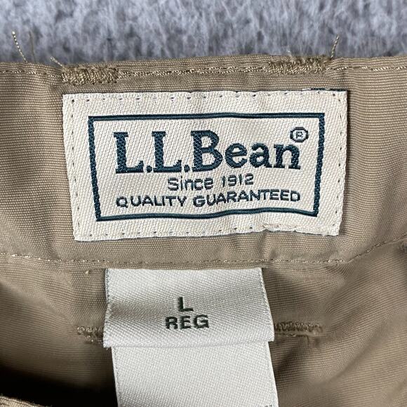 L.L. Bean Nylon Convertible Cargo Pants Women's Reg Size Large Beige - Picture 3 of 9